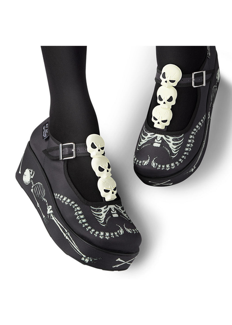 Chocolaticas® Skeletons Under Your Bed Women's Mary Jane Platform