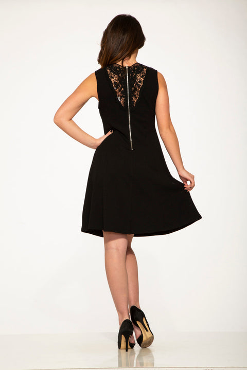 Black Mini Night Out Swing Dress