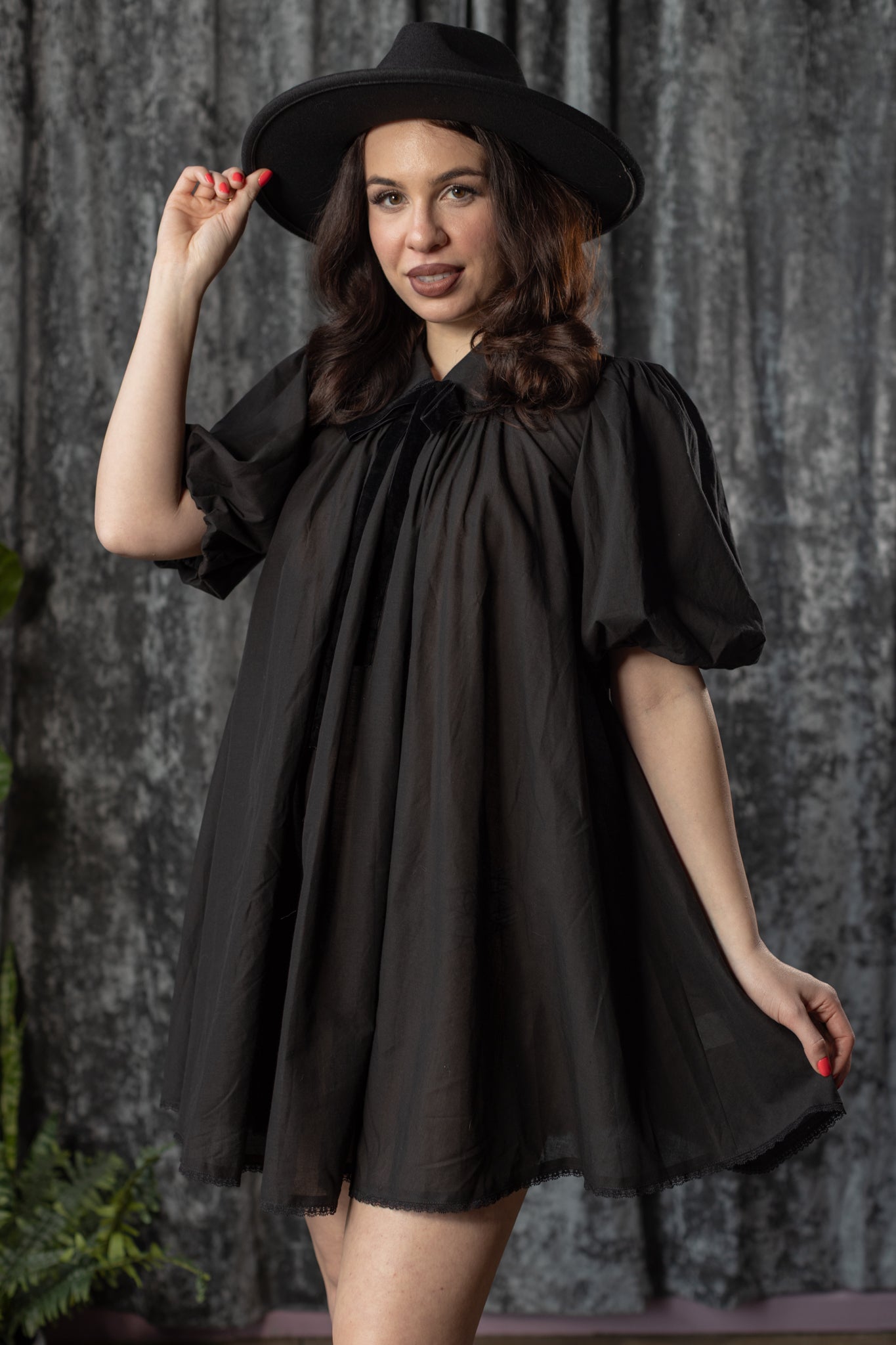 black tent dress SYBIL Size:52 - 46 WAIST The tea EOSS26wk47 Chicsew Elegant Black And