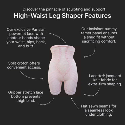 Style 6207 | No Roll High Waist Lace Thigh Slimmer with Extra Firm Support