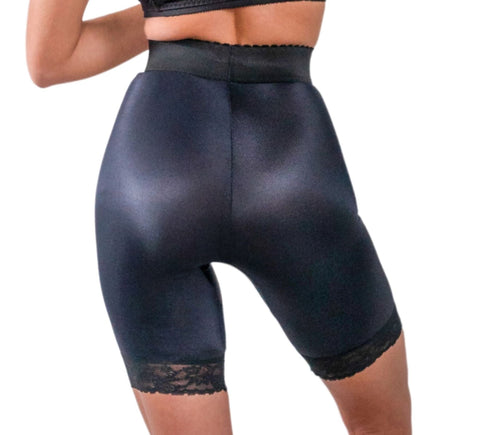 Style 518 | High Waist Light Shaping Bike Short | Satin 4-Way Stretch with Built-In Panty