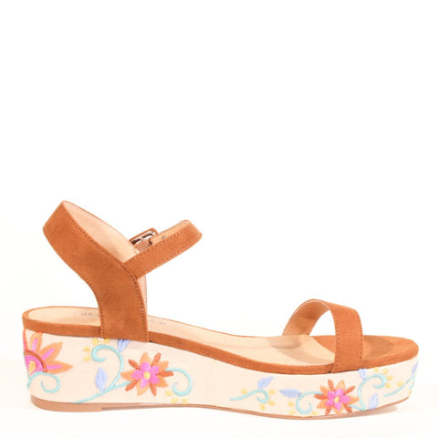 Friday Embroidered Wedged Sandals
