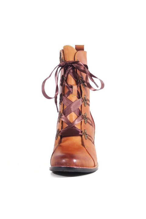 Geraldine Victorian Booties Tan