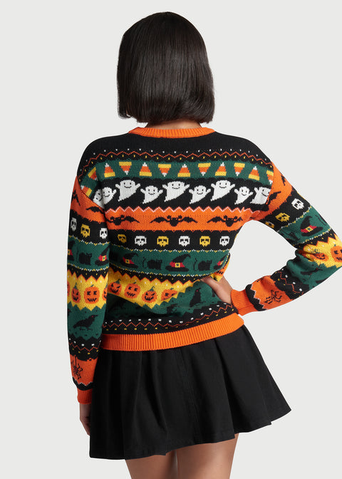 📌PRESALE Fright Night Delight Fair Isle Sweater