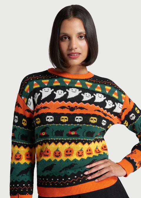 📌PRESALE Fright Night Delight Fair Isle Sweater