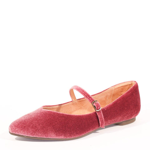 Prime Velvet Mary Jane Flats