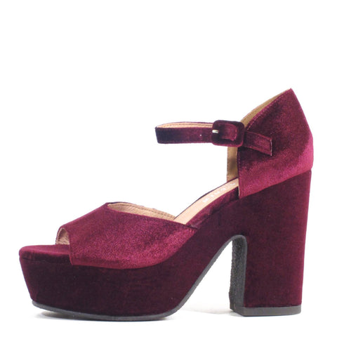 Quill Velvet Platform Heels