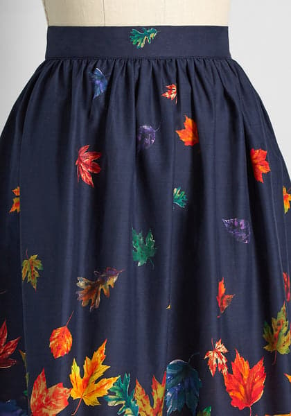 Embroidred Abstract Leaf Skirt - Women - Ready-to-Wear