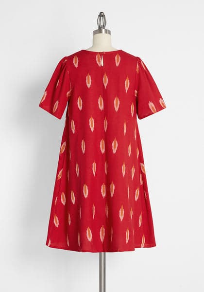 Red Ikat Dress