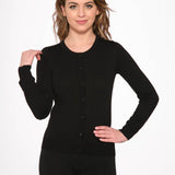 Black Crewneck Cardigan