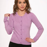 Lavender Crewneck Cardigan