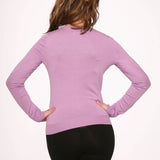 Lavender Crewneck Cardigan