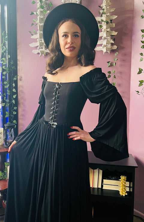 lace up jersey dress Lilith
