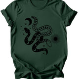 Celestial Snakes T-Shirt: Burgundy or Emerald