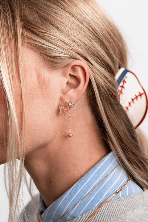 Slam Dunk Basketball Hoop Earrings