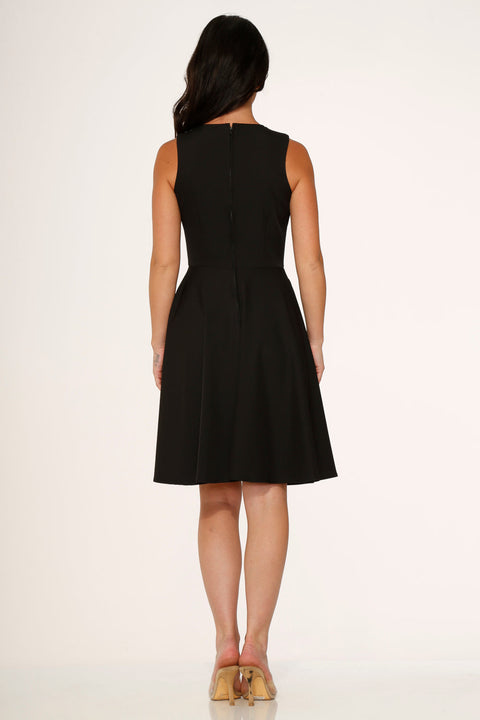 Halloween Pumpkin Embroidery Swing Dress