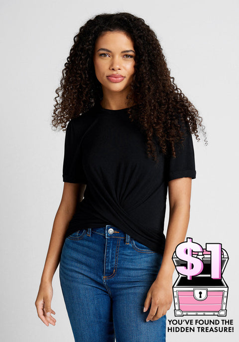 A Twist of Fun Knit Top (Final Sale)