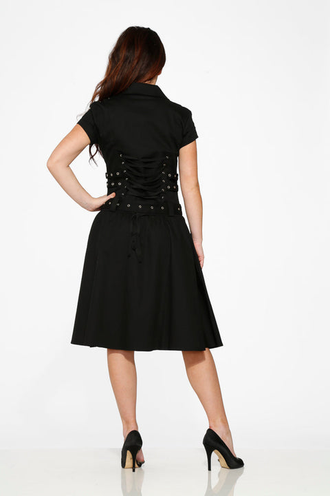 Black Mido Bondage Dress