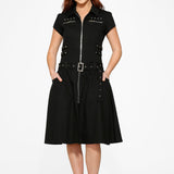 Black Mido Bondage Dress