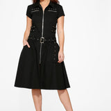 Black Mido Bondage Dress