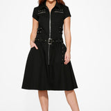 Black Mido Bondage Dress