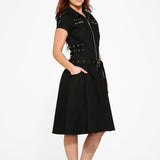 Black Mido Bondage Dress