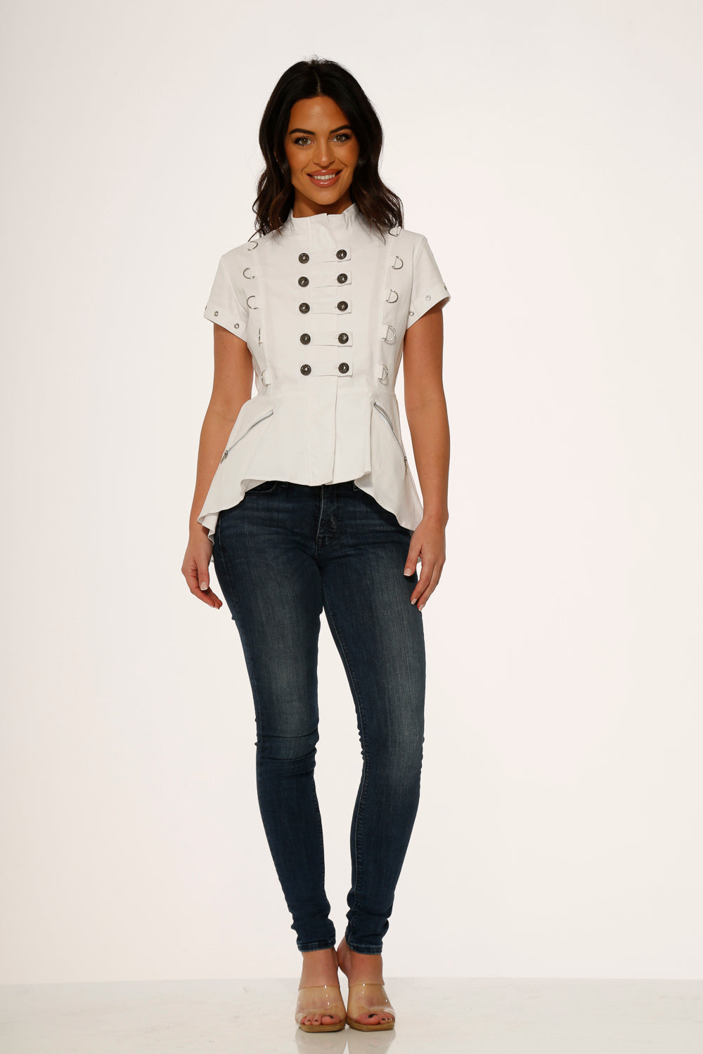 White High-Low Top