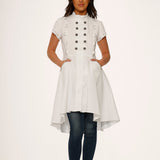 White Battalion Hi-Lo Dress