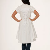 White Battalion Hi-Lo Dress