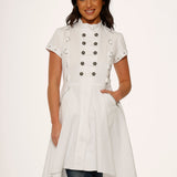 White Battalion Hi-Lo Dress