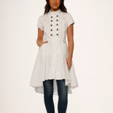 White Battalion Hi-Lo Dress