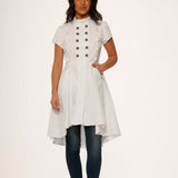 White Battalion Hi-Lo Dress