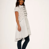 White Battalion Hi-Lo Dress