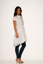 White Battalion Hi-Lo Dress