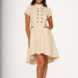 Battalion Khaki Hi-Lo Swing Dress