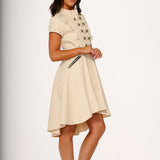 Battalion Khaki Hi-Lo Swing Dress