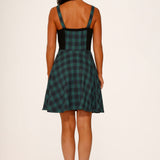 Green Plaid Swing Dress