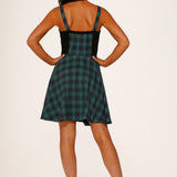 Green Plaid Swing Dress