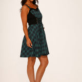 Green Plaid Swing Dress