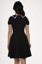 Black & White Trim Gothic Swing Dress