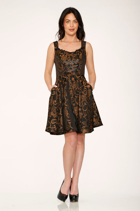 gold swing dress Gold Sequin Cami Swing Dress