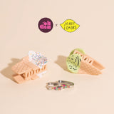 Pack: Ice Cream Cone Huggies & Claw Clip