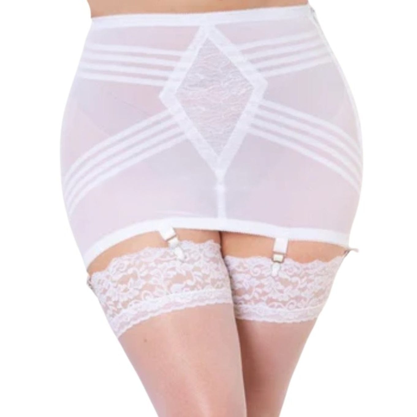 Waistline Open Bottom Breathable Power Mesh Fabric | With Side Zipper | Firm to Extra Firm Support | Style 1361
