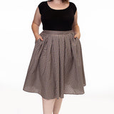 Retro Boat Neck Top in Black