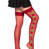 Roselle Floral Side Thigh Highs
