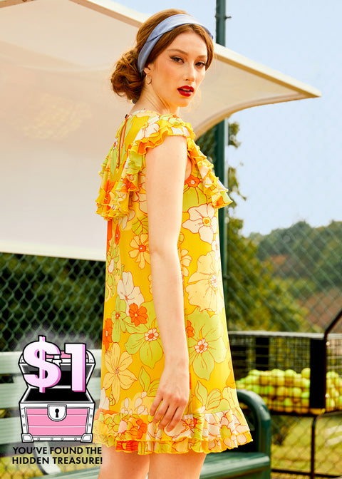 That Tropical 'Frilling' Mesh Mini Dress (Final Sale)