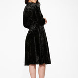 Black Diamond Velvet Swing Dress