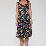 Navy Hawaiian Swing Dress