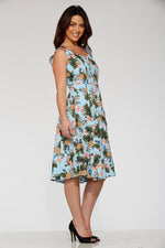 Light Blue Hawaiian Swing Dress