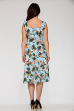 Light Blue Hawaiian Swing Dress